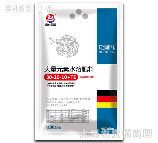高氮促長型大量元素水溶肥料30-10-10+TE-泰來國際