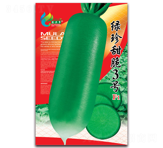 綠珍甜脆3號-蘿卜種子-慕蘭多