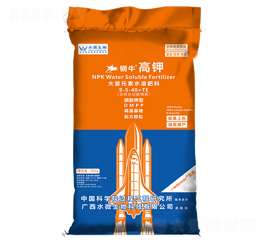鋼牛高鉀型大量元素水溶肥料9-5-40+TE-水微生物