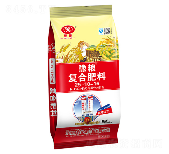 40kg高塔氯化鉀復(fù)合肥料25-10-16-豫糧肥業(yè)